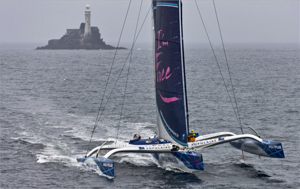 MAXI BANQUE POPULAIRE starting the leg from the Fastnet Rock to Plymouth  -  Photo by: Rolex / Carlo Borlenghi