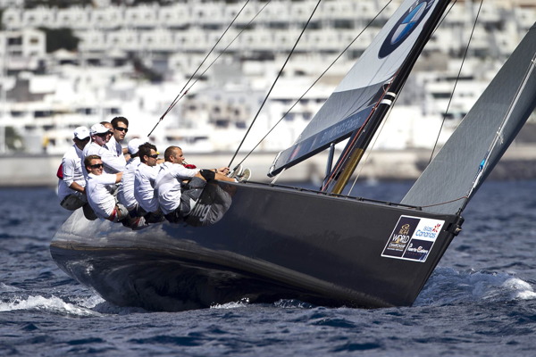 BMW ORACLE Racing, helmed by Jos Juan Calero, had to wait until the last race to grab the RC 44 fleet race world championship title -  Photo Copyright: Nico Martinez / RC44 Class