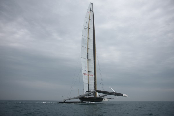 33rd America's Cup - BMW ORACLE Racing - First trials off Valencia - Photographer: Gilles Martin-Raget