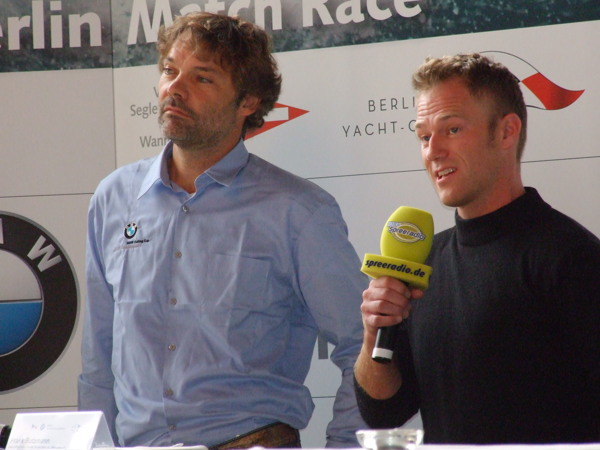 BMW Berlin Match Race 2010 - Pressekonferenz -  M. Wieser + J. Radich - Photocopyright: SailingAnarchy.de