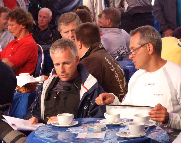 Mickey Broughton, Navigator und Mike Castania, Skipper der DANEBURY; Photocopyright: SailingAnarchy.de