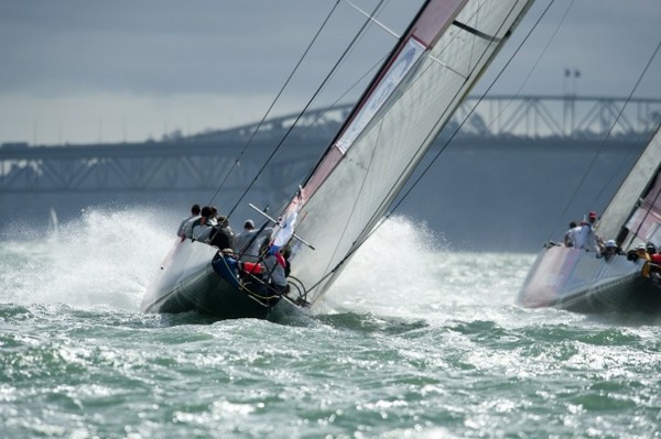 Race day 3. SWE ARTEMIS vs RUS SYNERGY RUSSIAN SAILING TEAM -   Paul Todd/outsideimages.co.nz | Louis Vuitton Trophy, Auckland