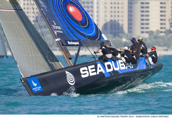 RC 44 - Sea Dubai fhrt nach dem 1. Matchrace Tag in Dubai - Photocopyright: Nico Martinez