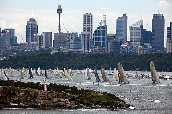 Start of 2010 Rolex Sydney Hobart Race from Sydney Harbour  - Photo by: Rolex / Carlo Borlenghi