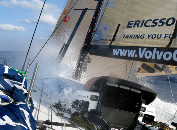 Ericsson 4, on leg 5 of the Volvo Ocean Race, from Qingdao to Rio de Janeiro - Photocredit: Guy Salter/Ericsson 4/Volvo Ocean Race