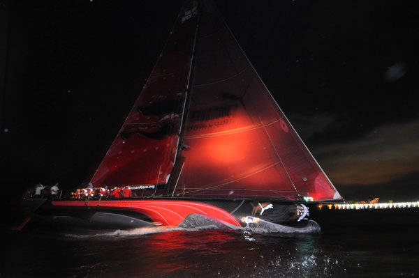 PUMA Ocean Racing, skippered by Ken Read (USA) finish third into Rio de Janeiro on leg 5 of the Volvo Ocean Race, crossing the line at 04:27:00 GMT 27/03/09 - Photocredit: Dave Kneale/Volvo Ocean Race