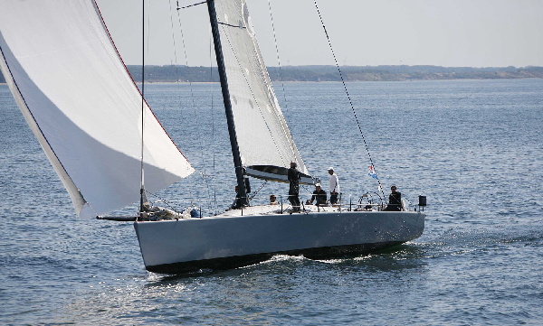 S.Y. Schokokola is the fastet yacht in leg 5, Finish in Roenne/BornholmBaltic Sprint Cup 2008.Photo: Nico Krauss.