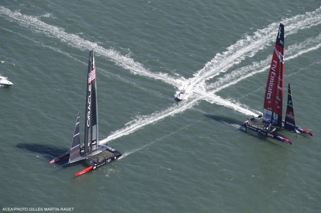 34th America's Cup - Oracle vs ETNZ; Day 1 Racing - Photo: ACEA / Gilles Martin-Raget