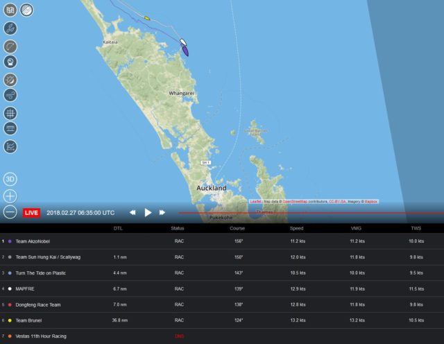Volvo Ocean Race - Leg 6 - Noch 100 Seemeilen bis ins Ziel - Photo © Screenshot VOR Website
